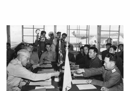 firma de la Paz de Panmunjon en 1953